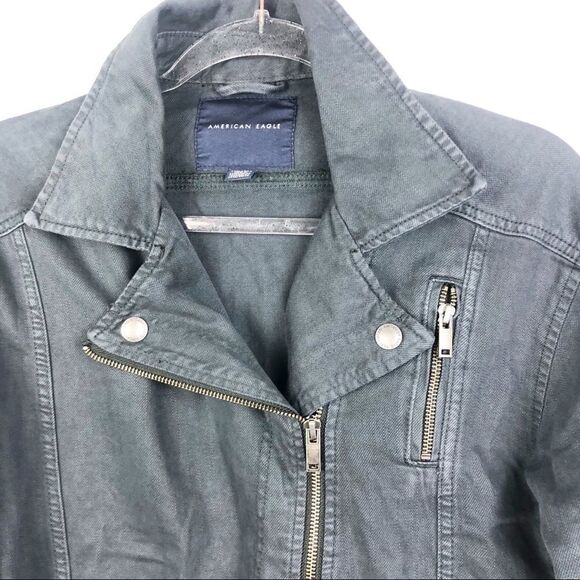 AMERICAN EAGLE | Oversized Denim Jean Jacket XXS - Picture 3 of 10